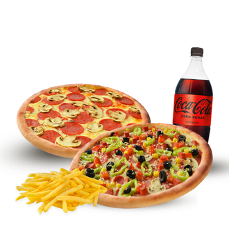 NOVA FRİENDS 2 ORTA BOY + PATATES + 1 LT İÇECEK 